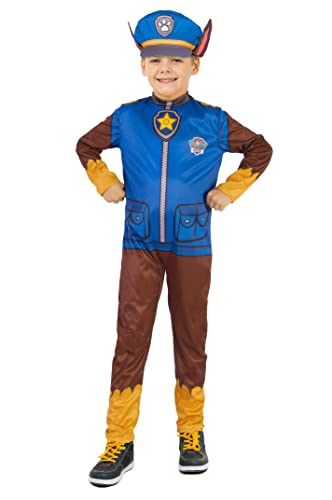 Ciao- Chase costume disguise boy official Paw Patrol (Size 3-4 years) with hat, Blau von Ciao