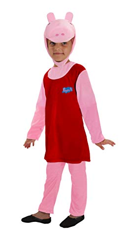 Peppa Pig costume onesie disguise official baby (Size 2-3 years), Pink, Red von Ciao