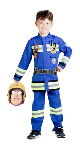 Ciao- Fireman Sam New Uniform costume disguise fancy dress boy official (Size 3-4 years) with mask von Ciao