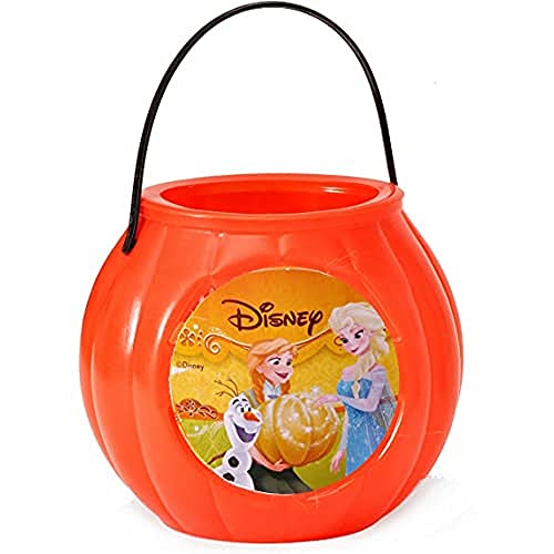 Hello 29020 - Kürbisbehälter „Trick or Treat“ Disney Die Eiskönigin Halloween, Orange von Ciao