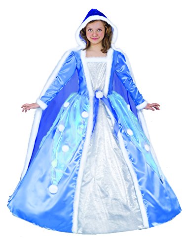 Ciao 13665.10-12 Prinzessin Schneeflocke Kostüm Mädchen (Größe Jahre) Frozen Karnevalskostüm, blau/azurblau, Taglia L (10-12 anni) von Ciao