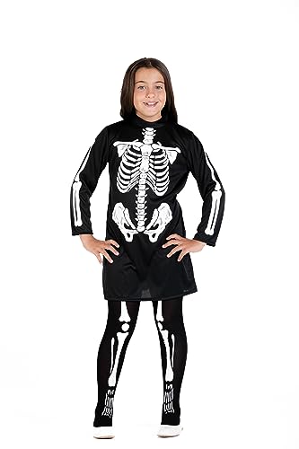 Ciao- Skelett Skeleton Girl Kostüm Verkleidung Kleid Mädchen (Größe 5-7 Jahre) mit bedruckter Strumpfhose von Ciao