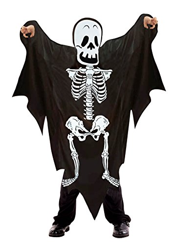 Ciao- Skelettgeist Skeleton Ghost Kostüm Verkleidung unisex Kinder (Größe 7-10 Jahre), schwarz von Ciao