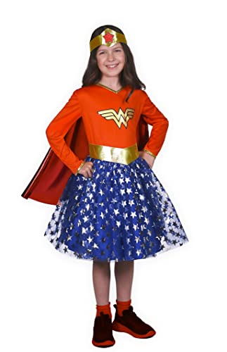 Ciao- Wonder Woman Fashion costume disguise girl official DC Comics (Size 8-10 years) with tulle skirt von Ciao