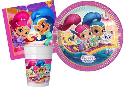 Ciao Y4614 Shimmer and Shine Party Table Set, Multicolor, 8 people von Ciao