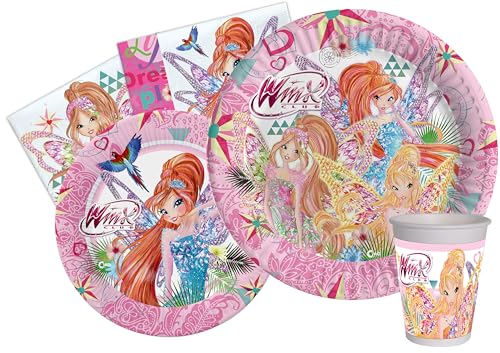 Ciao Y4956 Winx Party Tableware Set, Single, Pink, 8 people von Ciao