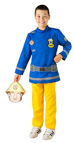 Fireman Sam costume disguise boy official (Size 5-7 years) with mask von Ciao