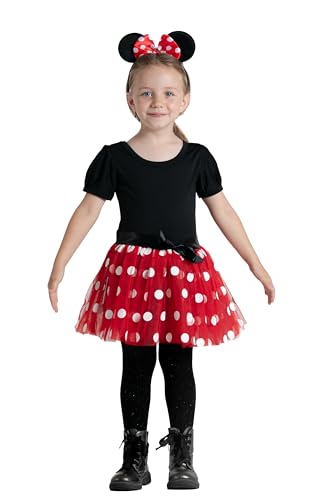 Ciao- Polka Dots Mouse disguise fancy dress girl (One size 3-6 years) with tiara with ears von Ciao