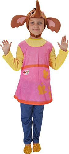 Sula elephant costume disguise official Bing girl (Size 4-5 years), Brown, Pink von Ciao