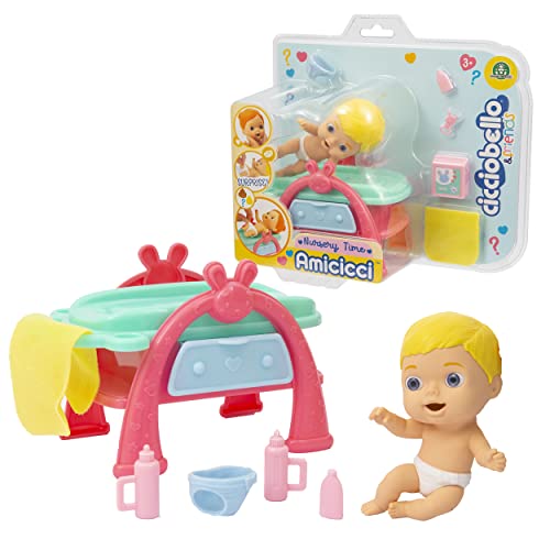 Cicciobello Amicci CC014 Baby mit Spielset und Zubehör, Verschiedene Modelle für Mädchen oder Jungen, Spielzeug für Kinder ab 3 Jahren von Cicciobello