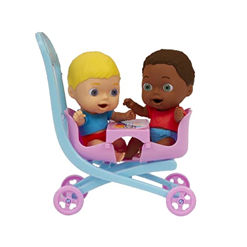 Cicciobello Amicci Kinderwagen mit Figur, gehen Sie Ihre Babys mit dem Doppel-Kinderwagen, für Mädchen ab 3 Jahren, CC019000, Giochi Preziosi von Cicciobello