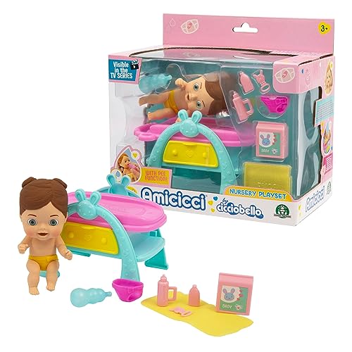 Cicciobello Amicci Nursery Time PIPI - Spielset der Freunde, um Ihre Windel bequem zu wechseln, für Kinder ab 3 Jahren, Amc02000, Giochi Preziosi von Cicciobello