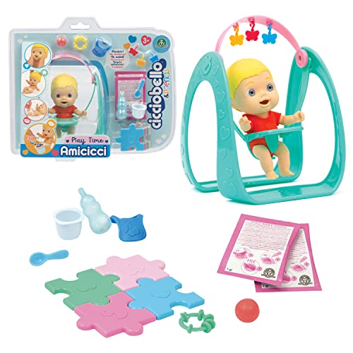 Cicciobello - Amicci Play Time, Zartes Baby mit farbiger Windel, Minifigur mit Zubehör, für Mädchen ab 3 Jahren, CC000100, Giochi Preziosi von Amicicci