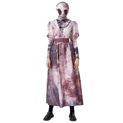 Cicilian Blutige Kostümsets für Frauen, Halloween Vampire Kleid Anzüge Zombies Cosplay Kostüm mittelalterlich gruseliger blutiger Metzger -Kostüme Party Sets von Cicilian