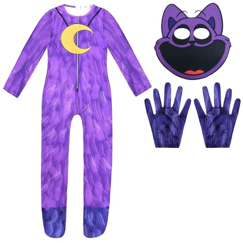 Cicilian Cosplay-Kostüm mit Aufdruck für Kinder, Schläfrige Katze, Halloween-Cosplay-Kostüm, süßes Cosplay-Kostüm für Kinder mit Maske und Stirnband von Cicilian