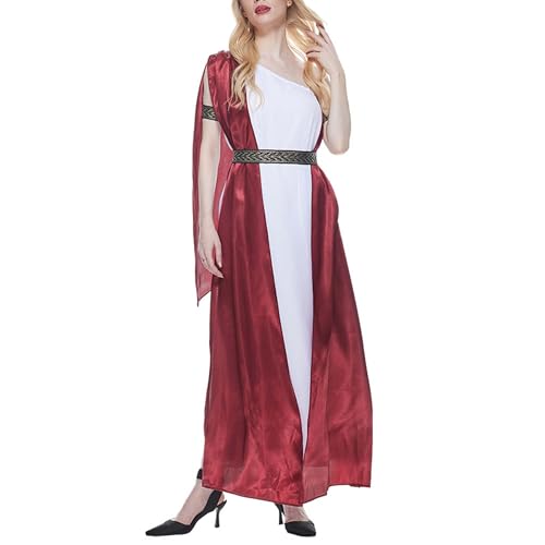 Cicilian Griechische Göttin Cosplay-Kostüm, mittelalterliches klassisches griechisches Kostüm, Toga-Kleid für Damen, antikes römisches Gewand, Halloween-Kostüme von Cicilian