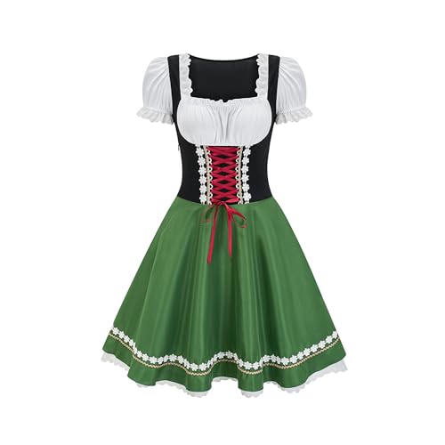 Cicilian Oktoberfest-Outfits für Damen, deutsches Dirndl-Kostüm, traditionelles bayerisches Biergarten-Halloween-Karnevalskleid, Biermädchen-Cosplay-Kleid, Kostüme, Vintage-Kleid von Cicilian