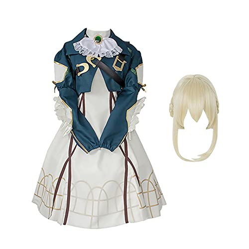 Cicilian Violet Evergarden Cosplay Kostüm Anime Violet Evergarden Kostüm Anime Uniform Kleid Anzug Outfit Halloween Karneval Party Cosplay Kleidung von Cicilian