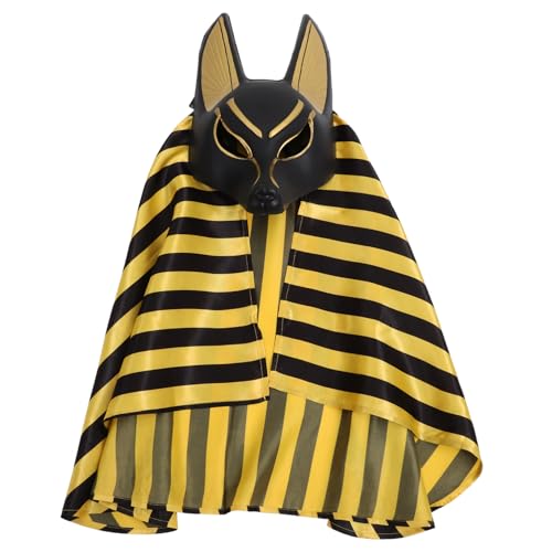 Ciieeo 1 Satz Anubis-Maske Fuchs-Cosplay-Maske Opernmaske Therische Maske Ägyptisches Pharaonenkostüm halloween halloween maske Maskerade Maskenrequisiten Partymaske Kunststoff von Ciieeo