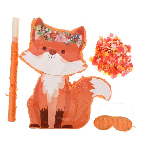 Ciieeo 1 Satz Fuchs-pinata Pinatas Für Geburtstagsfeier Herbstpinata Geburtstag Piñata Kleine Piñata Mädchen Piñata Große Piñata Tierische Piñata Fuchs Dekorationen Orange Papier von Ciieeo