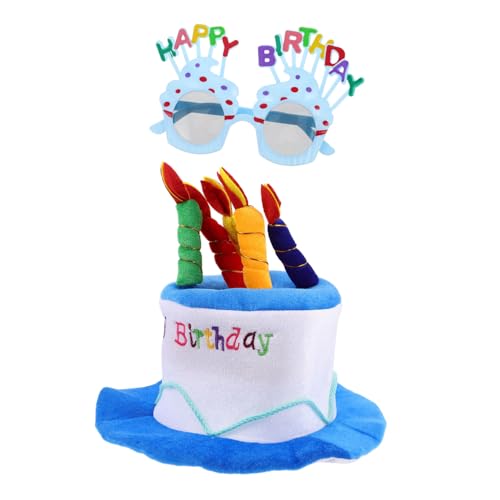 Ciieeo 1 Satz Geburtstagshutbrille Kostüm Hüte Alles Zum Geburtstag Brille Obstbrille Luau Party Sonnenbrille Tortenhüte Kuchengläser Glitzer Kostüme Partyhut Brille Ballhüte Plastik von Ciieeo