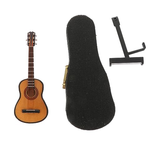 Ciieeo 1 Satz Gitarrenmodell Holzornament Mini-Gitarre Aus Holz Desktop-Mini-Gitarre Desktop-Ornament Gitarren-Ornament- Mini-gitarrenornament Desktop-holzminiaturen Plastik von Ciieeo