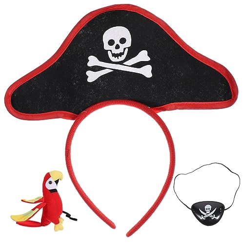 Ciieeo 1 Satz ausgestopfter Papagei Plüsch Papagei künstliche Papageienmodelle Halloween Kopfschmuck Halloween Kopfbedeckung puppenzubehör Piratenkostüm Piratenparty Plüsch-Vogelpuppe von Ciieeo