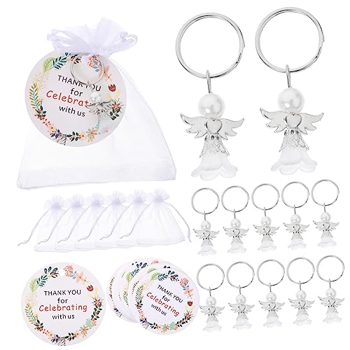 Ciieeo 1 Set Engel Schlüsselanhänger Hochzeitsgeschenke Für Gäste Taufe Für Gäste Taufe Für Mädchen Hochzeits Party Für Gäste Braut Braut Silber von Ciieeo