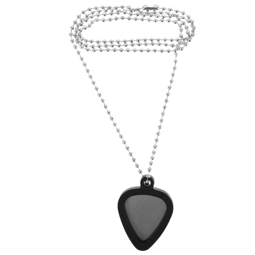 Ciieeo 1 Set Gitarrenplektrum Halskette Charm Halskette Gitarrenzubehör Für Männer Edelstahl Halsband Gitarrenplektrum Display Cooles Gitarrenzubehör Musik Halskette von Ciieeo