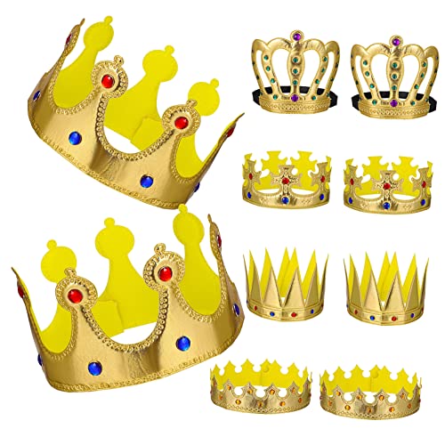 Ciieeo 10 Stück Kronen Maskenball Dekorationen Mädchen Tiara Stirnband Abschlussball Requisiten Prinzessin Dekorationen König Kostüm Zubehör Kinder Kostüm Diademe Kinder Kostüme von Ciieeo