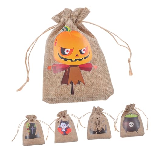 Ciieeo 10 Stück Teiliges Halloween Jutebeutel mit Kordelzug Kleine Kürbis Geschenktüten aus Robustem Jutestoff Wiederverwendbare Süßigkeitenbeutel für Halloween Partys und Trick Treat Ciieeo 10 Stück Teiliges Halloween Jutebeutel mit Kordelzug Kleine Kürbis Geschenktüten aus Robustem Jutestoff Wiederverwendbare Süßigkeitenbeutel für Halloween Partys und Trick Treat von Ciieeo