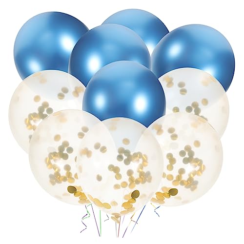 Ciieeo 10st Blauer Goldener Ballon Bänder Ballonbogen Zum Geburtstag Dekorationen Dekorationsstreifen Für Ballonbogengirlanden Verlobungsballons Rote Weiße Blaue Luftballons Emulsion von Ciieeo