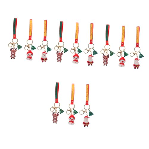 Ciieeo 12 Stk Weihnachts-Schlüsselanhänger Weihnachten Weihnachtsgeschenk weihnachts schlüsselanhänger Weihnachtsdekoration Schlüsselanhänger Schlüsselringe Taschen Zubehör PVC von Ciieeo
