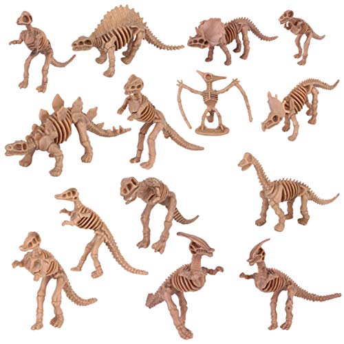 Ciieeo 12Pcs Dinosaurier Skelett Figuren Dinosaurierknochen Spielzeug Bildungsgeschenk für Geburtstagsfeierraum Und Schreibtisch Dekoration Wissenschaftsspielzeug Spielzeug von Ciieeo