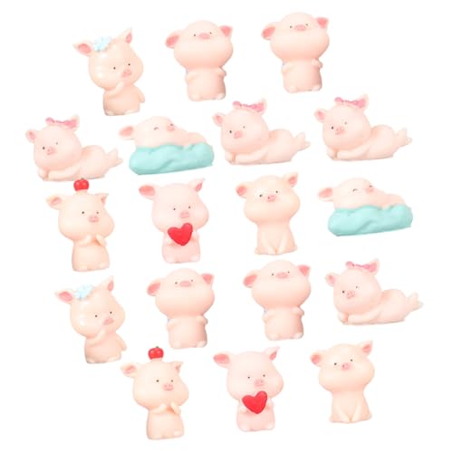 Ciieeo 18 Stücke Miniatur Piggy Figuren Spielzeug Harz Figuren Für Schreibtisch Wohnkultur von Ciieeo