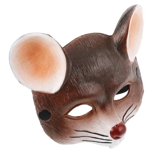 Ciieeo 1Stk cospaly Maske halloween masken halloweenmaske halloween masks children mask tier masken Gesichtskostümmaske Wolfsmaske gesichtsmaske Halloween-Maske 3D-Mausmaske Brown von Ciieeo