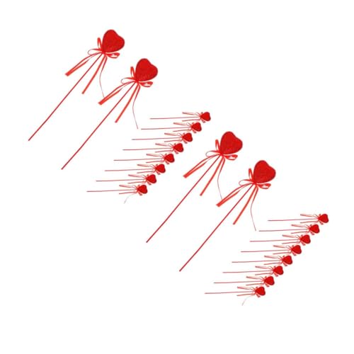 Ciieeo 2 Sätze Liebe Stecklinge Glitzer-herzen-picks Herz Nimmt Valentinsherzstab Glitzer-herz-mittelstück Glitzer-cupcake-topper Mit Valentinsherzen Rot Schaum 10 Stück * 2 von Ciieeo