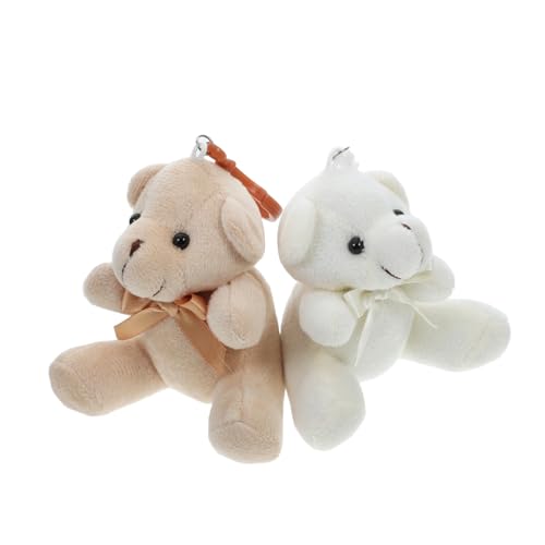 Ciieeo 2 Stk Bogenpuppe Plüschtiere kleine Bären Mini-Bärenfiguren ausgestopft Miniatur plüschbär Kuscheltier für Babys Bärenverzierung Hochzeitsspielzeug PP Baumwolle von Ciieeo