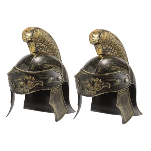 Ciieeo 2 Stück Kopfschmuck Hut Mittelalterlicher Hut Kostüm Wikinger Helm Tragbarer Helm Rüstung Mittelalterliches Zubehör Römischer Helm Griechischer Spartanischer Helm von Ciieeo