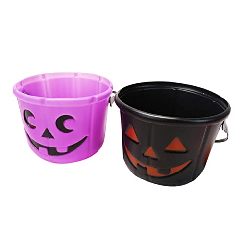 Ciieeo 2 Stück Kürbis Eimer Halloween Süßigkeiten Mini Kürbisse Süßigkeiten Ornamente Für Halloween Eimergriff Süßigkeiten Eimer Süßigkeiten Aufbewahrungshalter Süßigkeitenglas von Ciieeo