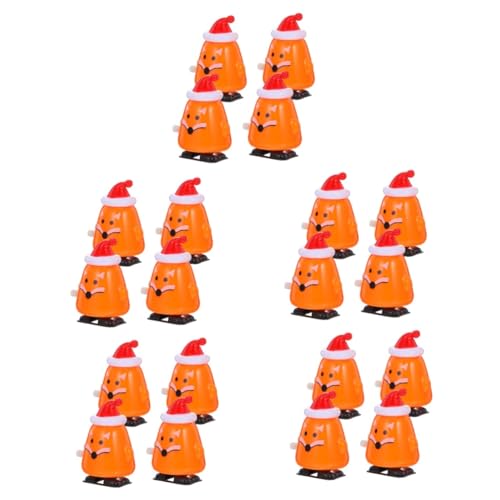 Ciieeo 20 STK Weihnachtsmütze Fuchs Weihnachtsstrumpffüller Weihnachtsspielzeug für Kinder Fuchs Spielzeug Geburtstagsgeschenke lustige Spielsachen Cartoon-Uhrwerkspielzeug Plastik von Ciieeo