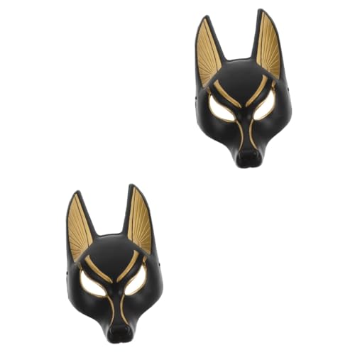 Ciieeo 2St Anubis-Maske faschings maske faschingsmaske Cosplay-Maske Das Maskenereignis Maskenparty Abendballmaske Tiermaskerade Halloweenkostüm dekorative Plastikmaske Cosplay-Partymaske von Ciieeo