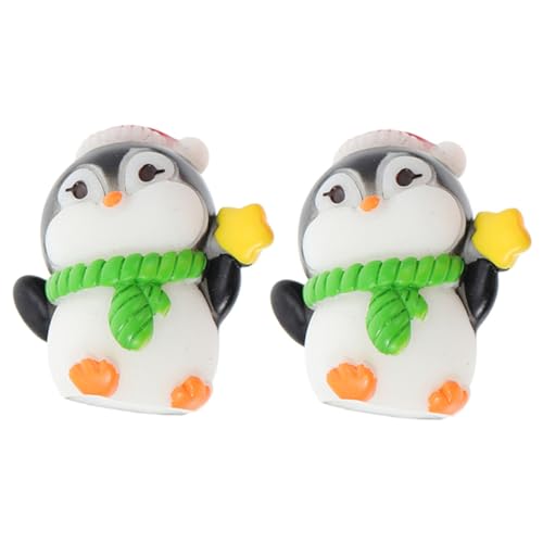 Ciieeo 2er Set Mini Pinguin Figuren Aus Harz Niedliche Pinguin Statue Für Miniatur Landschaftsdekoration Und Tischdeko Perfekt Als Kuchenverzierung Und Puppenhaus Zubehör von Ciieeo