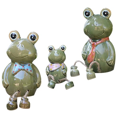 Ciieeo 3 Stück Hängender Beinfrosch Kinderspielzeug Spielzeug Für Aldut Spielzeug Froschfiguren Baumskulpturen Sitzende Froschstatue Tiertisch Harz Froschornament Langes von Ciieeo