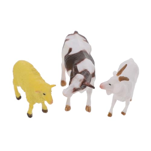 Ciieeo 3 Stück Rinder Und Schaf Ornamente Kinderspielzeug Ziegenfigur Miniatur Ziegentiere Für Tiere Figuren Spielzeug Lebendige Tierverzierung Miniatur Tierfigur Mini von Ciieeo