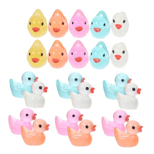 Ciieeo Mini Ducks Miniatur Enten Statue Bunte Leuchtende Resin Deko Für Garten Aquarium Und Puppenhaus Mini Duck Decor Ideal Für Mini Teich Und Kreative Handwerksprojekte Mini Duck Figuren von Ciieeo