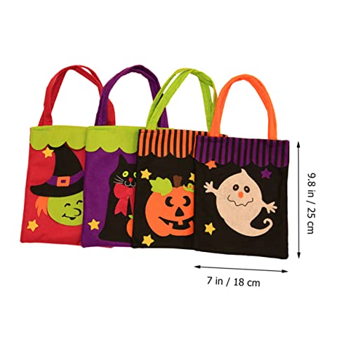 Ciieeo 4 Stück Halloween Vlies Stoff Handtasche Geschenktüte Einkaufstasche Halloween Style Tasche von Ciieeo