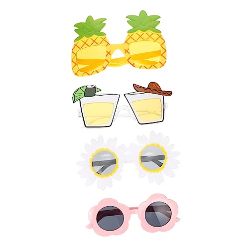 Ciieeo 4 Stück Party Brillen Sonnenblumen Brillen Hawaii Kleider Für Kinder Hawaii Kostüm Kinder Brillen Hawaii Motto Brillen Gänseblümchen Kostüm Sommer Strandbrillen Aus von Ciieeo