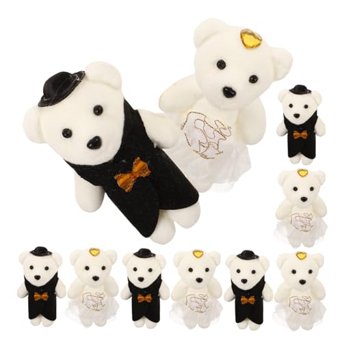 Ciieeo 5 Paar Blumenstrauß Bärenpuppe Schlafzimmerbärenpuppe Ausgestopfte Bärenpuppe Ausgestopfter Bär Plüschbär Stofftier Stofftier Für Teenager Stofftiere Bär Bezauberndes von Ciieeo