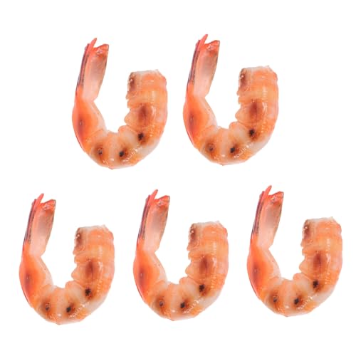 Ciieeo 5 Stück lebensechte gekochte Garnelen-Modelle, PVC, simulierte Lebensmittel-Requisiten für Zuhause, Küche, Restaurant, Display, Foto, Party-Dekorationen Ciieeo 5 Stück lebensechte gekochte Garnelen-Modelle, PVC, simulierte Lebensmittel-Requisiten für Zuhause, Küche, Restaurant, Display, Foto, Party-Dekorationen von Ciieeo